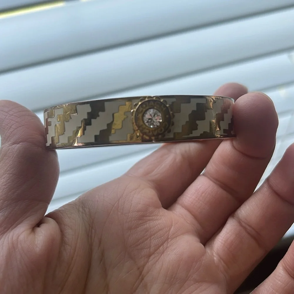 Gold and white Coach Bangle - Picture 3 of 3